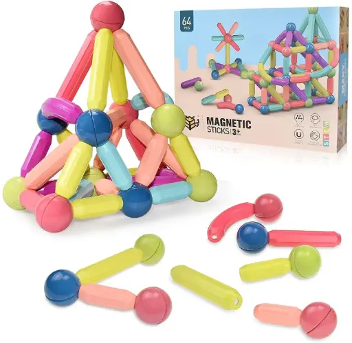 [Nilco] Magnetic Sticks 64 Pcs