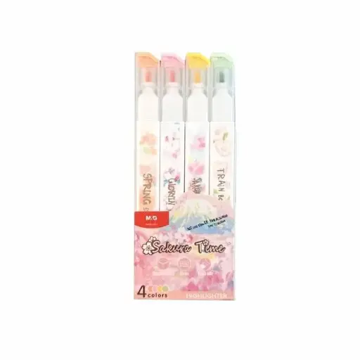 [M&G] طقم فسفوري 4 قلم pastel color sakura time 